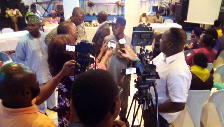 Chairman ASOHON - Lagos Chapter, Granting Interview to the Press
